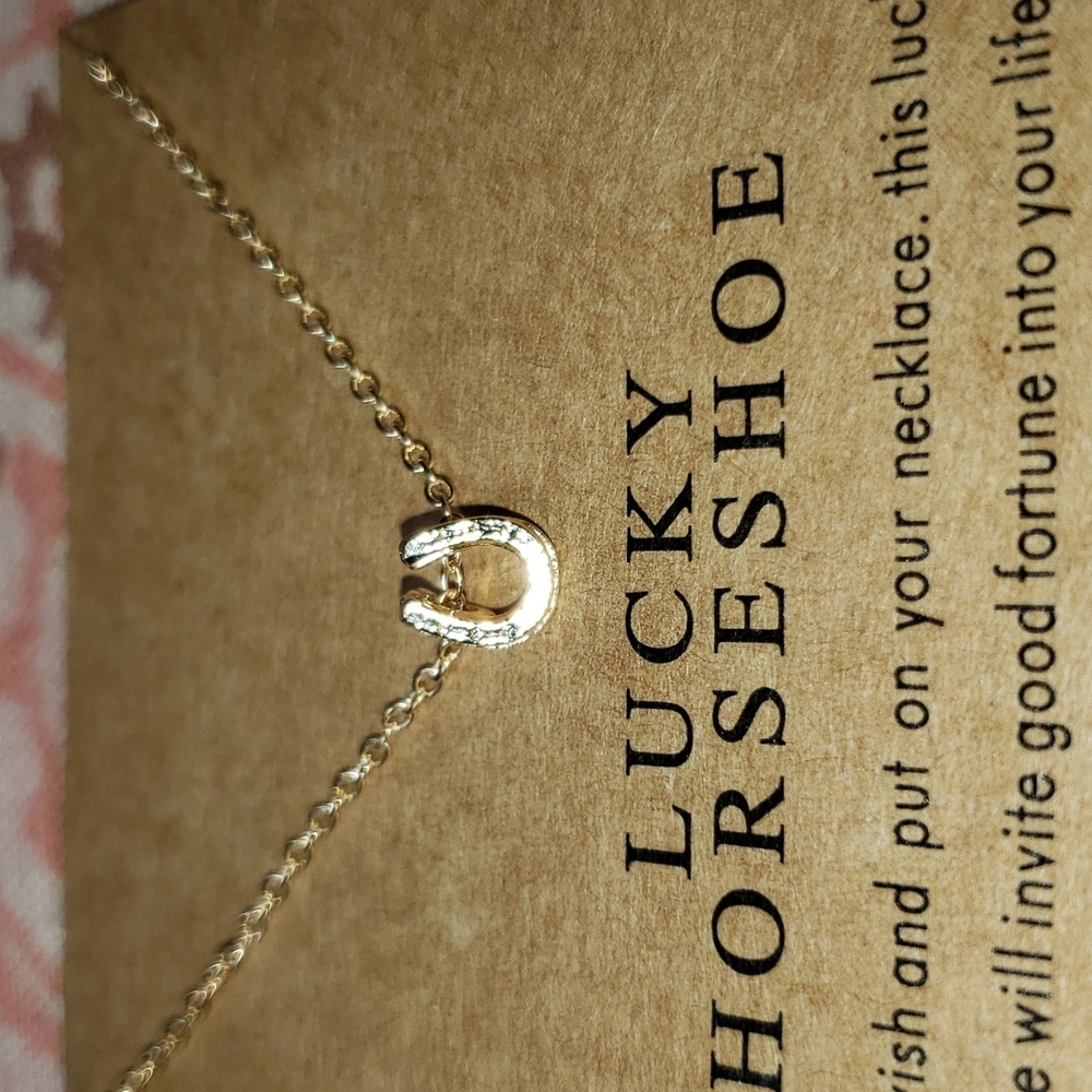 Lucky Horseshoe Necklace Horse Cowgirl Western Country Vaquera Dainty Minimalist - Picture 5 of 13